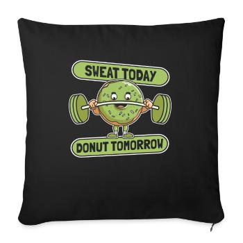 Donut Fitness Donut Gym - Housse de coussin décorative 45 x 45 cm - noir - Devant