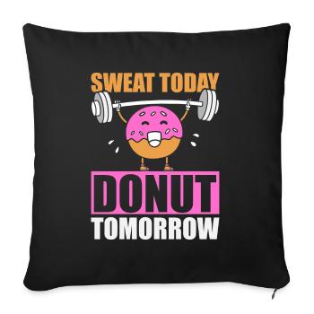 Donut Fitness Donut Gym - Housse de coussin décorative 45 x 45 cm - noir - Devant