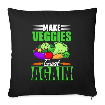 Redonne aux légumes d’excellents légumes - Housse de coussin décorative 45 x 45 cm - noir - Devant