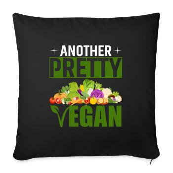 Another pretty vegan - Sofa pillowcase 17,3'' x 17,3'' (45 x 45 cm) - black - Front