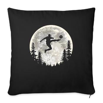 Football Football Lune - Housse de coussin décorative 45 x 45 cm - noir - Devant