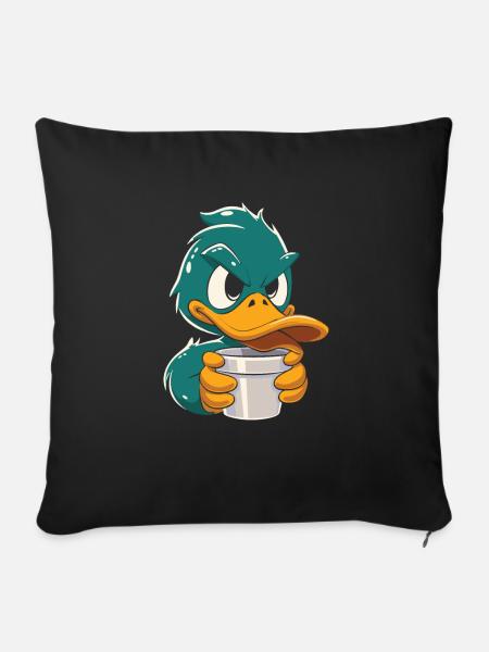 Ente - Pudebetræk 45 x 45 cm - sort