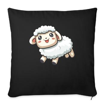 Sheep - Sofa pillowcase 17,3'' x 17,3'' (45 x 45 cm) - black - Front