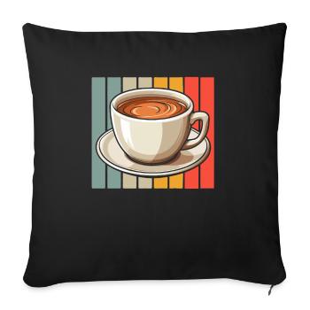 Coffee Cafe - Sofa pillowcase 17,3'' x 17,3'' (45 x 45 cm) - black - Front