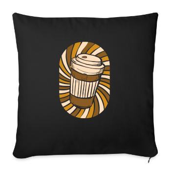 Coffee Cafe - Sofa pillowcase 17,3'' x 17,3'' (45 x 45 cm) - black - Front