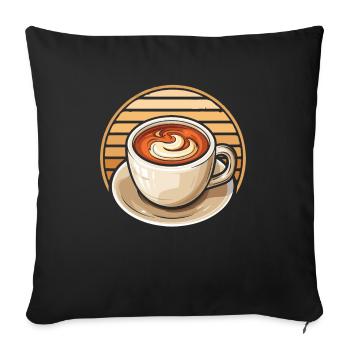 Coffee Cafe - Sofa pillowcase 17,3'' x 17,3'' (45 x 45 cm) - black - Front