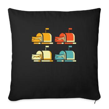 Postman Postman - Sofa pillowcase 17,3'' x 17,3'' (45 x 45 cm) - black - Front