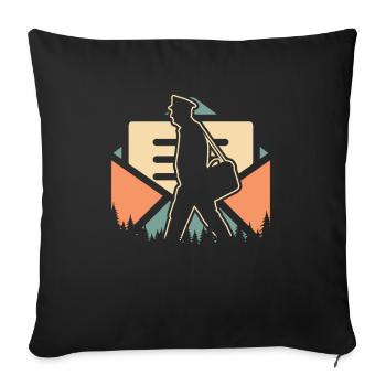 Postbote Briefträger - Sofakissenbezug 45 x 45 cm - Schwarz - Vorne