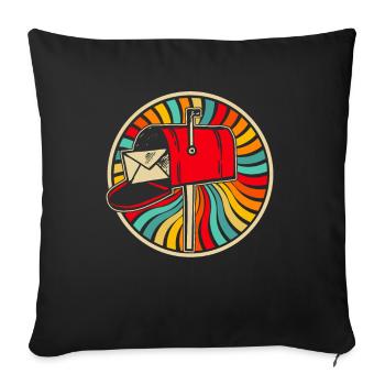 Postbote Briefträger - Sofakissenbezug 45 x 45 cm - Schwarz - Vorne