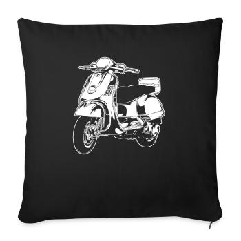 Moto Motard Motard - Housse de coussin décorative 45 x 45 cm - noir - Devant