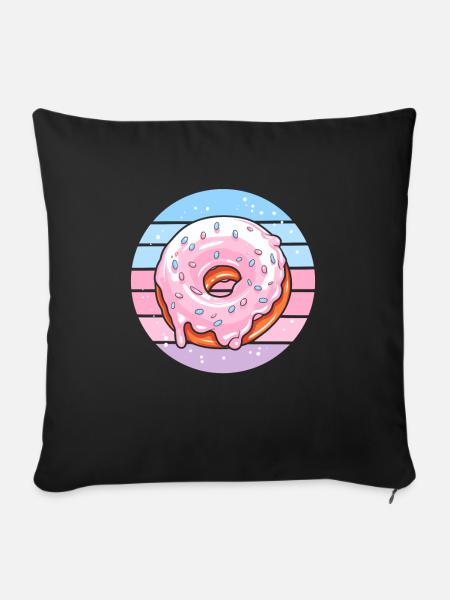 Donut - Sofakissenbezug 45 x 45 cm - Schwarz