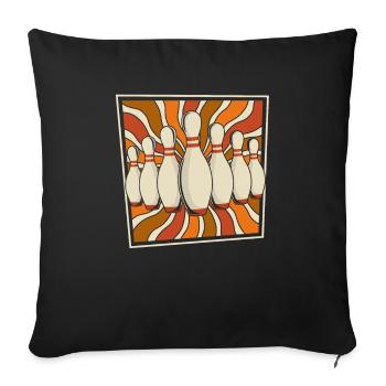 Bowling Bowlen Bowler - Sofakissenbezug 45 x 45 cm - Schwarz - Vorne
