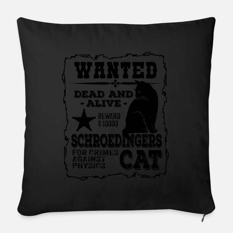 Schroedingers Katze Dead And Alive Physik Witz - Sofakissenbezug 45 x 45 cm - Schwarz