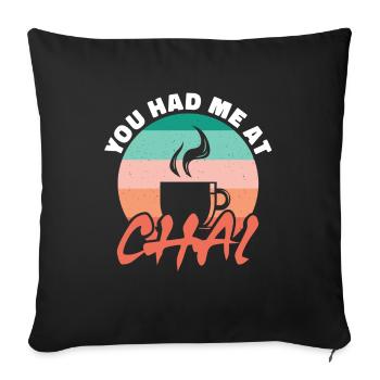 Tu m’as eu au chai - Housse de coussin décorative 45 x 45 cm - noir - Devant