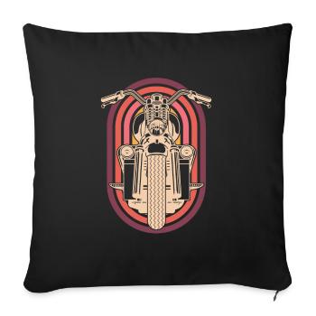 Moto Motard Motard - Housse de coussin décorative 45 x 45 cm - noir - Devant