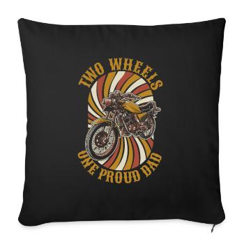 Motorrad Motard Moto Moto Papa - Housse de coussin décorative 45 x 45 cm - noir - Devant