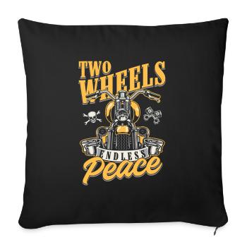 Motorrad Biker Moto Moto Thérapie - Housse de coussin décorative 45 x 45 cm - noir - Devant