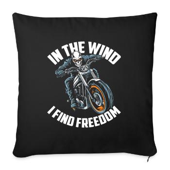Moto Motard Motard - Housse de coussin décorative 45 x 45 cm - noir - Devant