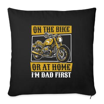 Motorrad Motard Moto Moto Papa - Housse de coussin décorative 45 x 45 cm - noir - Devant