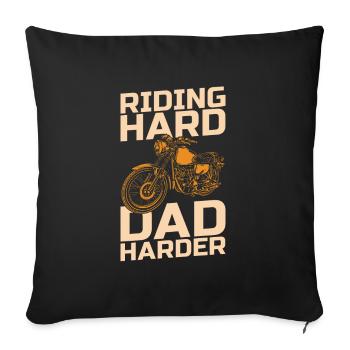 Motorrad Motard Moto Moto Papa - Housse de coussin décorative 45 x 45 cm - noir - Devant