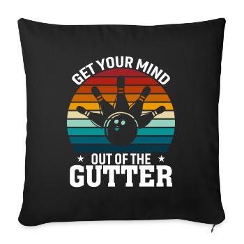 Sortez votre du caniveau - Housse de coussin décorative 45 x 45 cm - noir - Devant