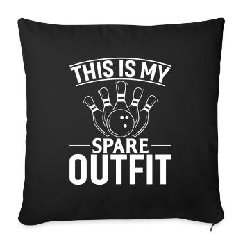 C’est ma tenue de rechange - Housse de coussin décorative 45 x 45 cm - noir - Devant