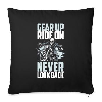 Moto Motard Motard - Housse de coussin décorative 45 x 45 cm - noir - Devant