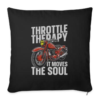 Moto Motard Motard - Housse de coussin décorative 45 x 45 cm - noir - Devant