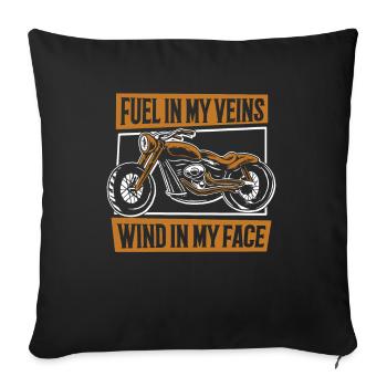 Moto Motard Motard - Housse de coussin décorative 45 x 45 cm - noir - Devant