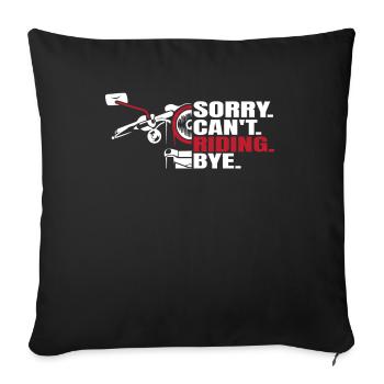 Moto Motard Motard - Housse de coussin décorative 45 x 45 cm - noir - Devant