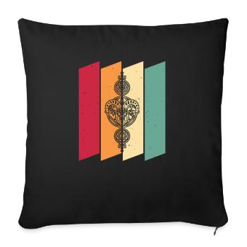 Bélier géométrique - Housse de coussin décorative 45 x 45 cm - noir - Devant