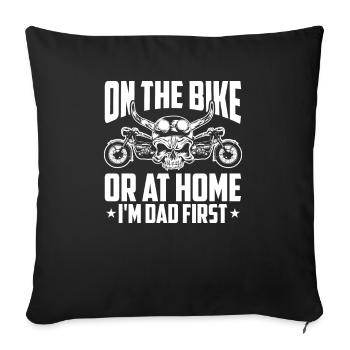 Motorrad Motard Moto Moto Papa - Housse de coussin décorative 45 x 45 cm - noir - Devant