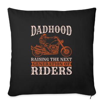Motorrad Motard Moto Moto Papa - Housse de coussin décorative 45 x 45 cm - noir - Devant