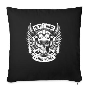 Motorrad Biker Motorbike Motorcycle Therapy - Sofa pillowcase 17,3'' x 17,3'' (45 x 45 cm) - black - Front