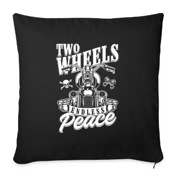 Motorrad Biker Motorbike Motorcycle Therapy - Sofa pillowcase 17,3'' x 17,3'' (45 x 45 cm) - black - Front