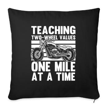Motorrad Motard Moto Moto Papa - Housse de coussin décorative 45 x 45 cm - noir - Devant