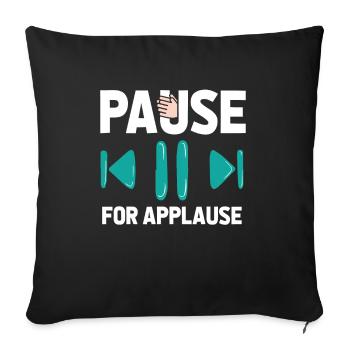 Gamer Gaming Game Pause - Sofa pillowcase 17,3'' x 17,3'' (45 x 45 cm) - black - Front