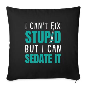 Infirmier - Housse de coussin décorative 45 x 45 cm - noir - Devant