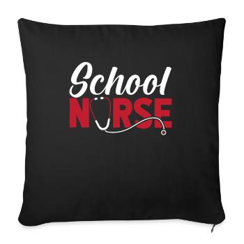 Nurse Teacher School Nurse - Sofa pillowcase 17,3'' x 17,3'' (45 x 45 cm) - black - Front