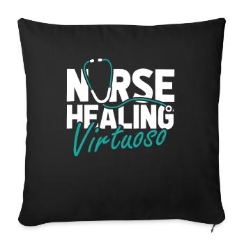 Nurse Music Nurse - Sofa pillowcase 17,3'' x 17,3'' (45 x 45 cm) - black - Front