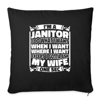 Caretaker - Sofa pillowcase 17,3'' x 17,3'' (45 x 45 cm) - black - Front