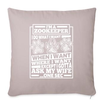 Gardien de zoo Gardien de zoo - Housse de coussin décorative 45 x 45 cm - taupe clair - Devant