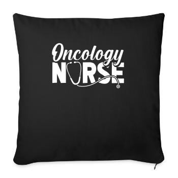 Krankenschwester Oncology Nurse - Sofa pillowcase 17,3'' x 17,3'' (45 x 45 cm) - black - Front