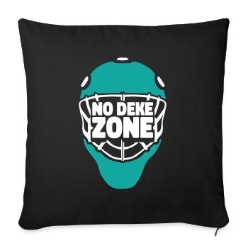Eishockey Torwart Torwart - Sofakissenbezug 45 x 45 cm - Schwarz - Vorne