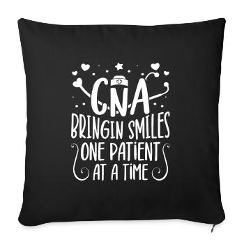 CNA Nursing Quotes Certified Nurse Assistant Gifts - Sofa pillowcase 17,3'' x 17,3'' (45 x 45 cm) - black - Front