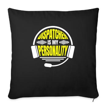 Centre d’opérations du centre de contrôle des appels d’urgence - Housse de coussin décorative 45 x 45 cm - noir - Devant