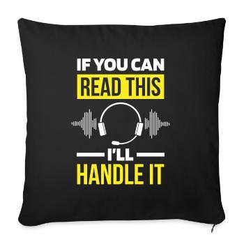 Emergency Call Control Center Operations Center - Sofa pillowcase 17,3'' x 17,3'' (45 x 45 cm) - black - Front