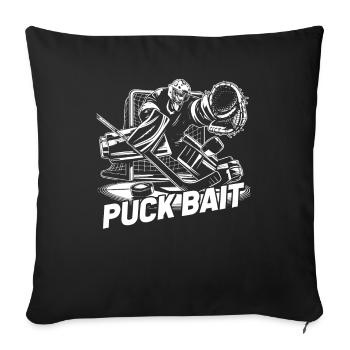 Gardien de but de hockey sur glace - Housse de coussin décorative 45 x 45 cm - noir - Devant