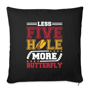 Gardien de but de hockey sur glace - Housse de coussin décorative 45 x 45 cm - noir - Devant