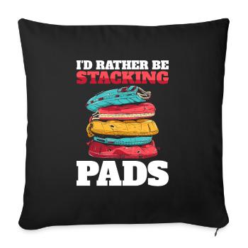 Hockey sur glace Gardien de but Gardien de but - Housse de coussin décorative 45 x 45 cm - noir - Devant